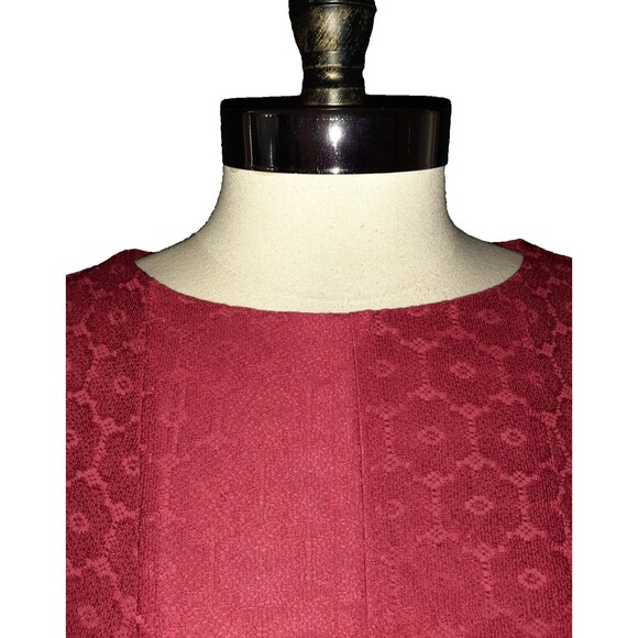 NEW GABBY SKYE Size 12 A-Line Dress Red Floral Lace Short Sleeve - Picture 3 of 6